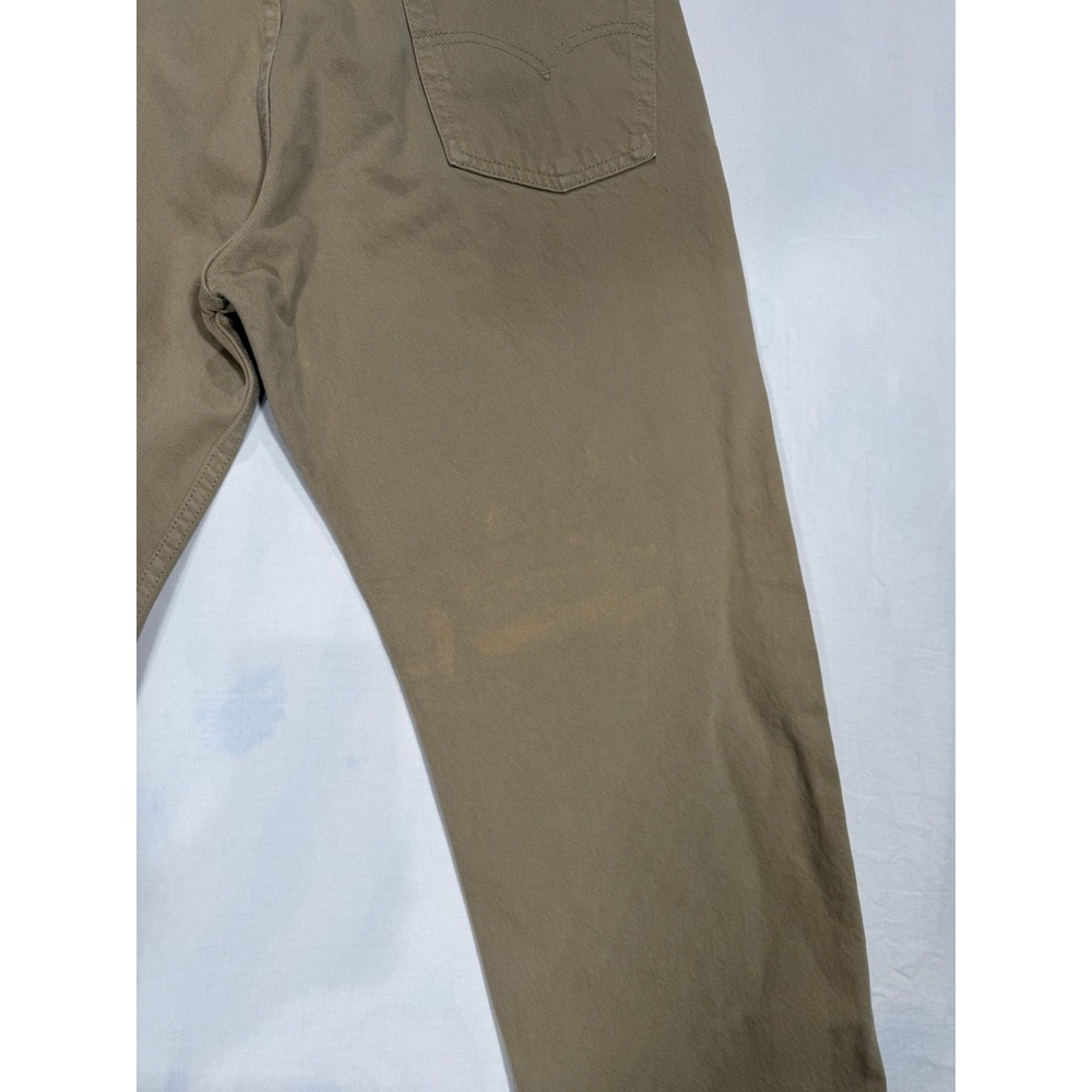 Vintage Tan Levis 501 Jeans Button Fly Mens 38x32 Straight 1997 - Picture 3 of 7